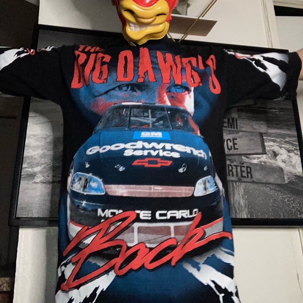 Dale Earnhardt vintage all over print shirt 
Chase track shirt